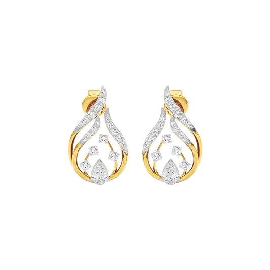 The Teardrop Diamond Earrings 18 KT / Yellow Gold