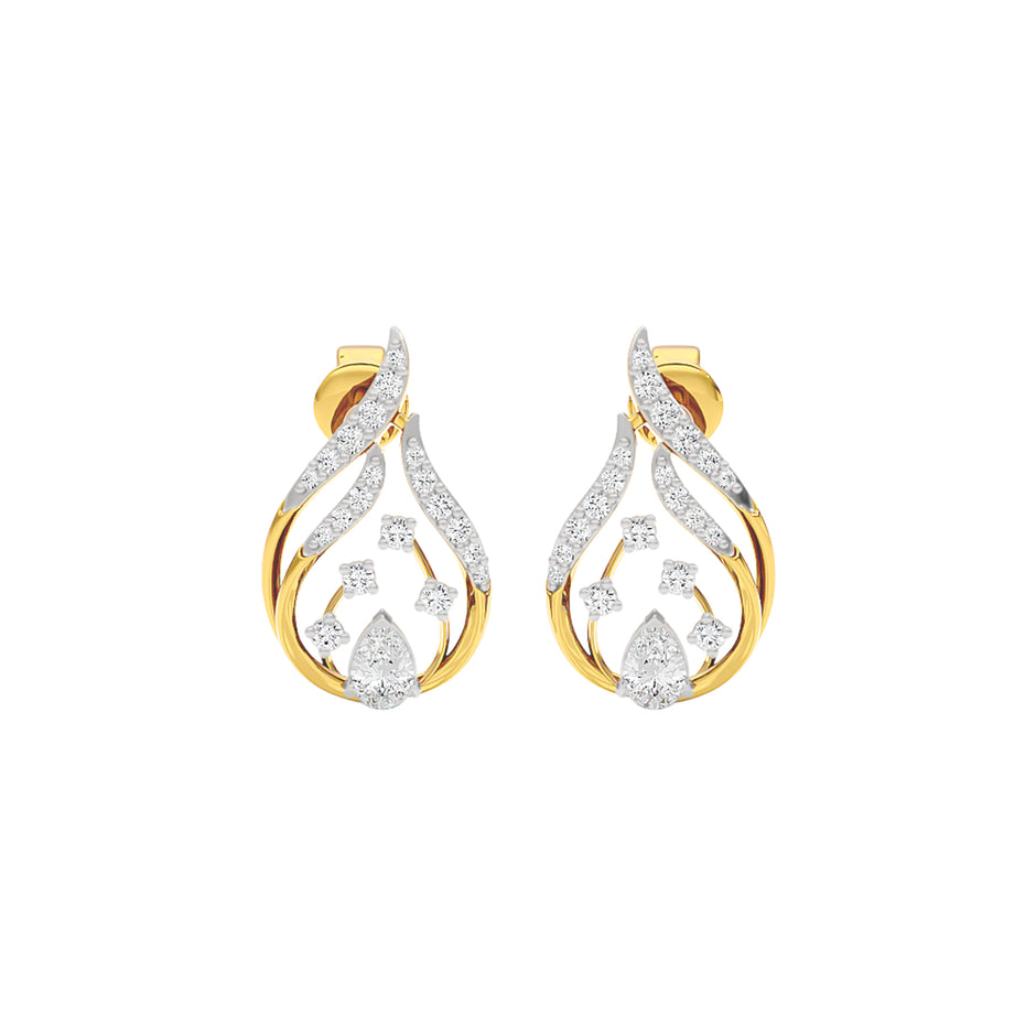 The Teardrop Diamond Earrings 18 KT / Yellow Gold