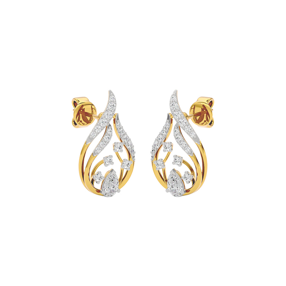 The Teardrop Diamond Earrings 18 KT / Yellow Gold
