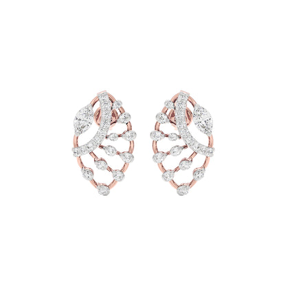 Latif Diamond Earrings 18 KT / Rose Gold