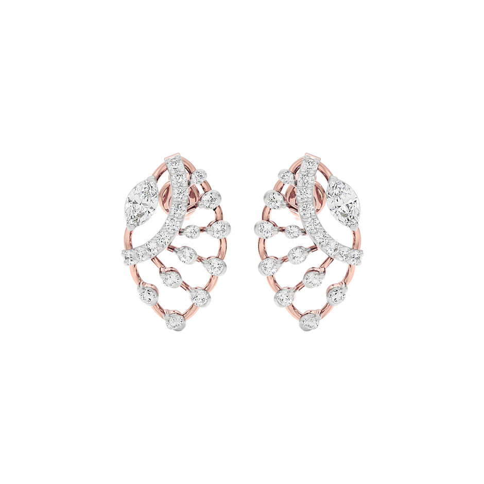 Latif Diamond Earrings 18 KT / Rose Gold