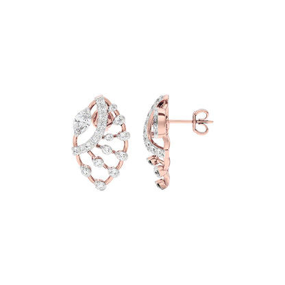Latif Diamond Earrings 18 KT / Rose Gold