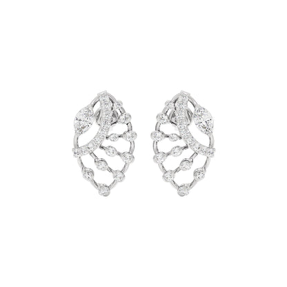 Latif Diamond Earrings 18 KT / White Gold
