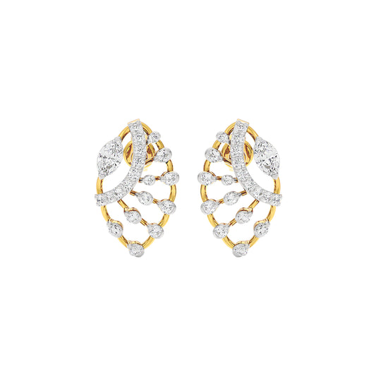 Latif Diamond Earrings 18 KT / Yellow Gold