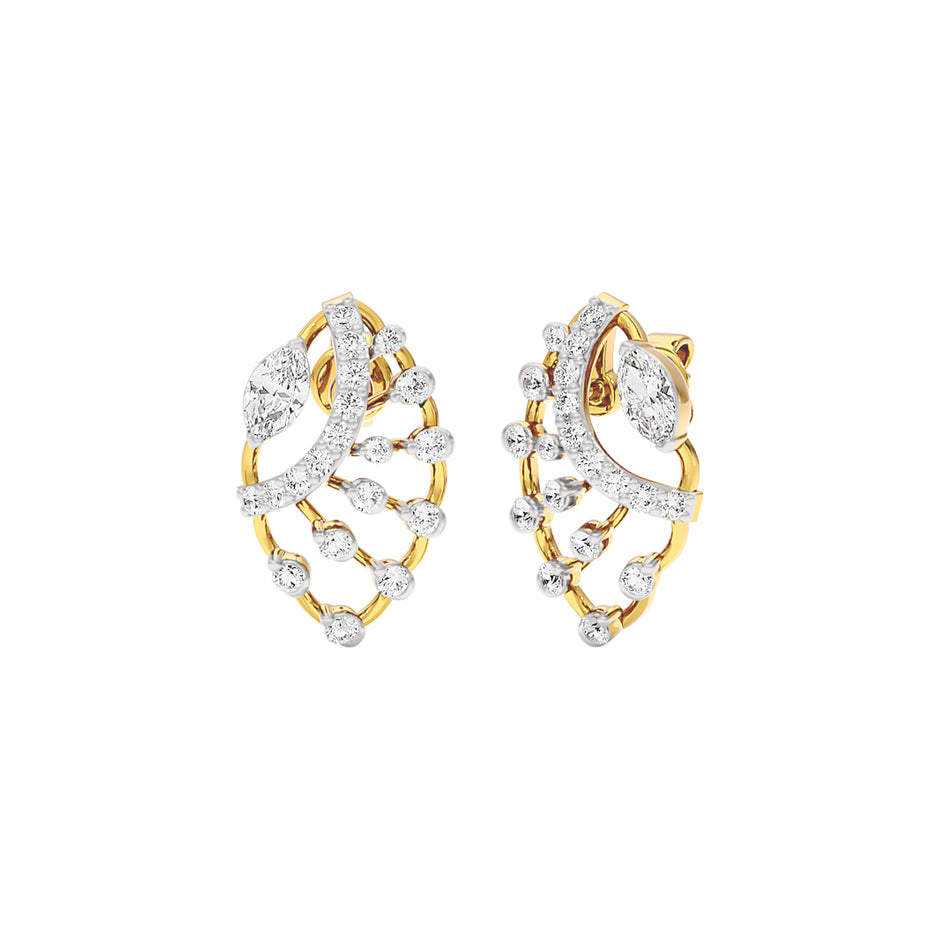 Latif Diamond Earrings 18 KT / Yellow Gold