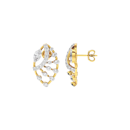 Latif Diamond Earrings 18 KT / Yellow Gold