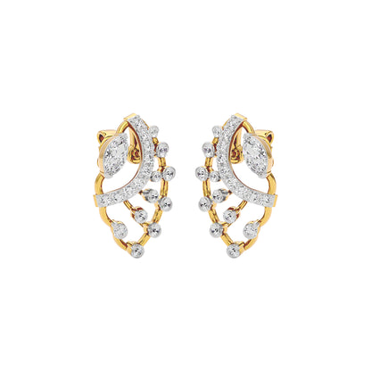 Latif Diamond Earrings 18 KT / Yellow Gold