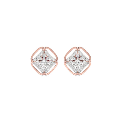 Window Gem Diamond Earrings 18 KT / Rose Gold