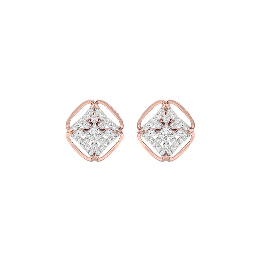 Window Gem Diamond Earrings 18 KT / Rose Gold