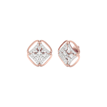 Window Gem Diamond Earrings 18 KT / Rose Gold