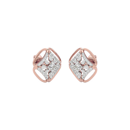 Window Gem Diamond Earrings 18 KT / Rose Gold