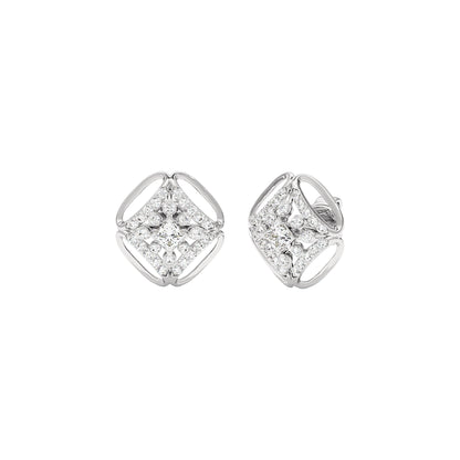 Window Gem Diamond Earrings 18 KT / White Gold