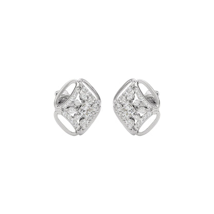 Window Gem Diamond Earrings 18 KT / White Gold
