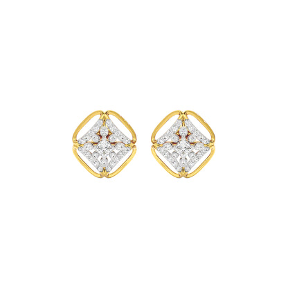 Window Gem Diamond Earrings 18 KT / Yellow Gold