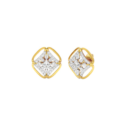 Window Gem Diamond Earrings 18 KT / Yellow Gold