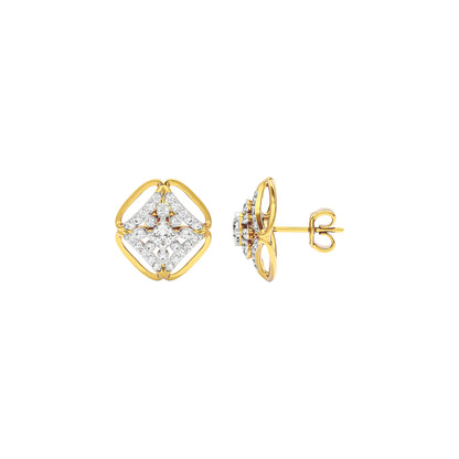 Window Gem Diamond Earrings 18 KT / Yellow Gold