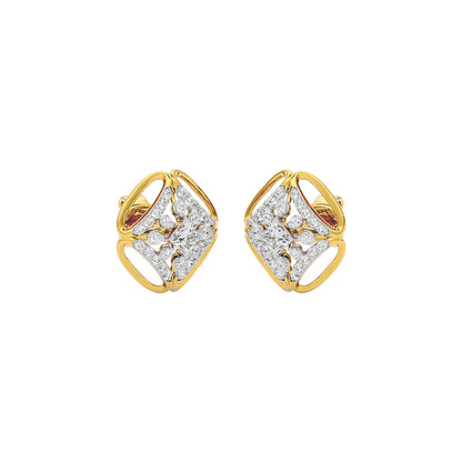 Window Gem Diamond Earrings 18 KT / Yellow Gold