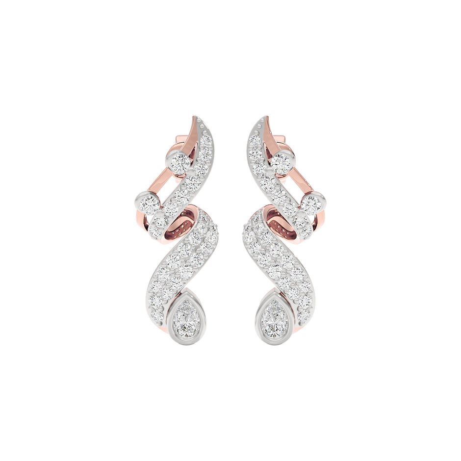 Trinkle Diamond Earrings 18 KT / Rose Gold
