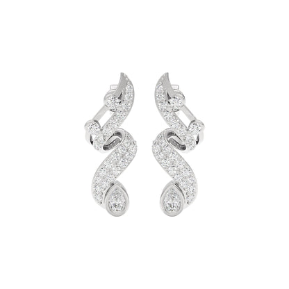 Trinkle Diamond Earrings 18 KT / White Gold