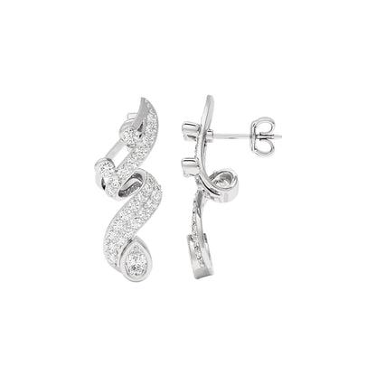 Trinkle Diamond Earrings 18 KT / White Gold