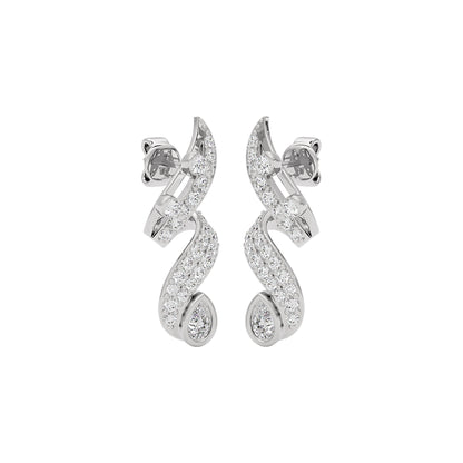 Trinkle Diamond Earrings 18 KT / White Gold