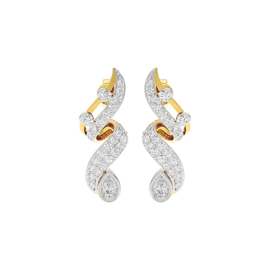 Trinkle Diamond Earrings 18 KT / Yellow Gold