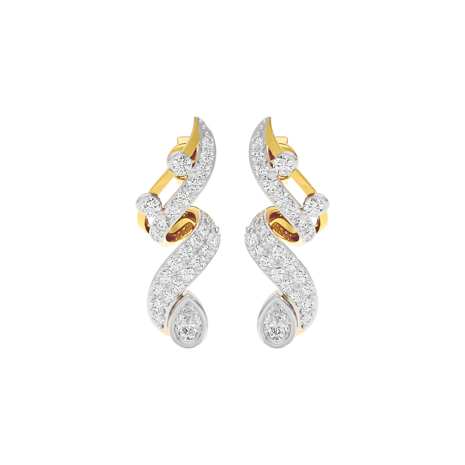 Trinkle Diamond Earrings 18 KT / Yellow Gold