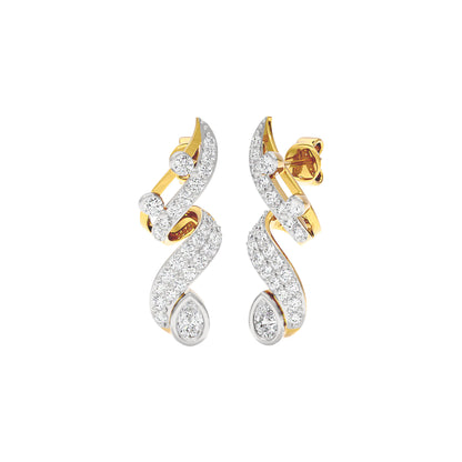 Trinkle Diamond Earrings 18 KT / Yellow Gold