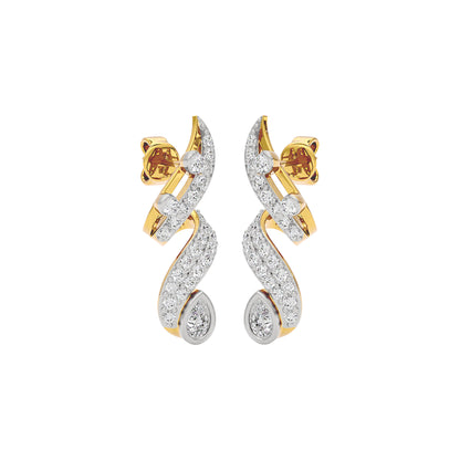 Trinkle Diamond Earrings 18 KT / Yellow Gold