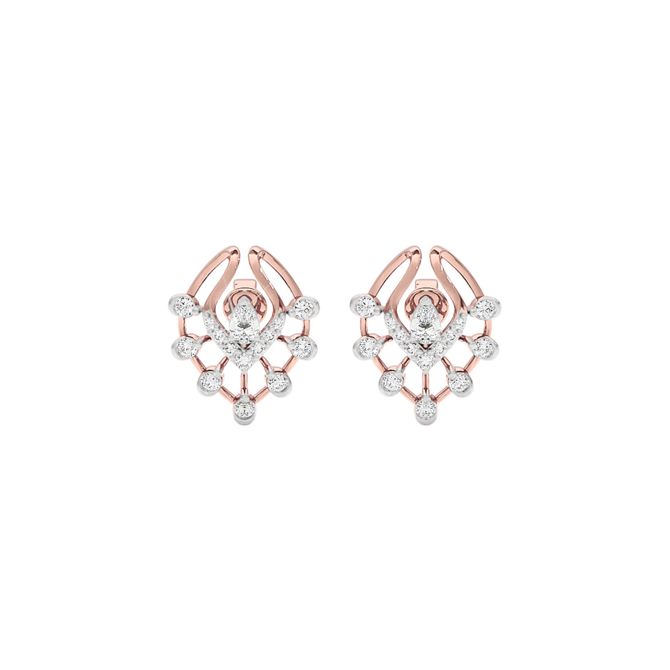 Lace Wing Diamond Earrings 18 KT / Rose Gold