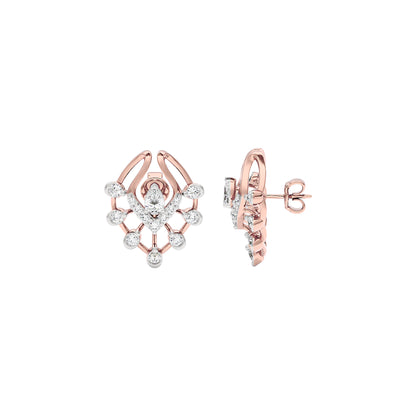 Lace Wing Diamond Earrings 18 KT / Rose Gold