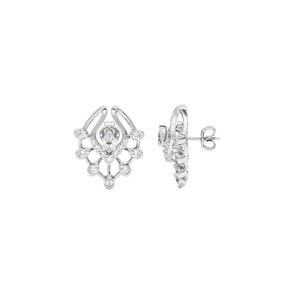 Lace Wing Diamond Earrings 18 KT / White Gold