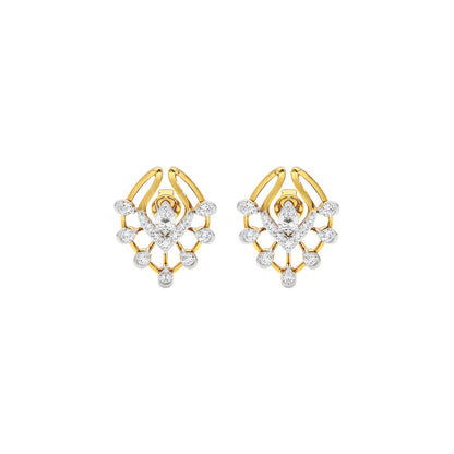 Lace Wing Diamond Earrings 18 KT / Yellow Gold