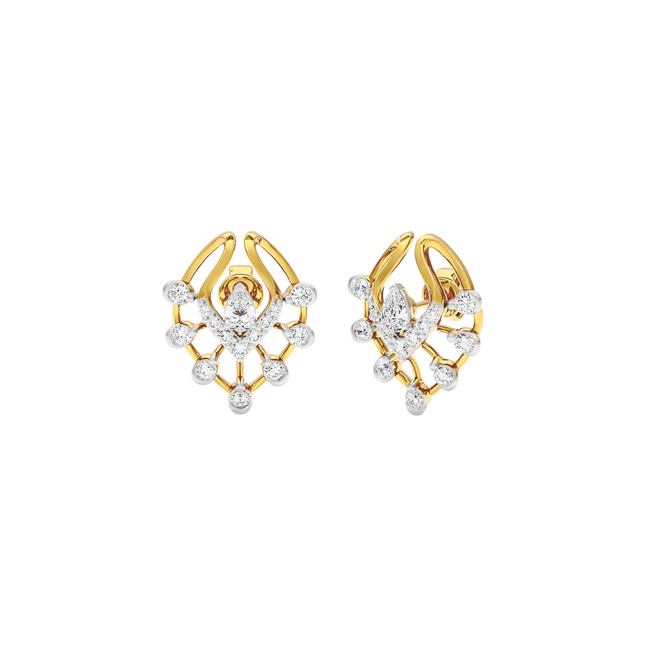 Lace Wing Diamond Earrings 18 KT / Yellow Gold