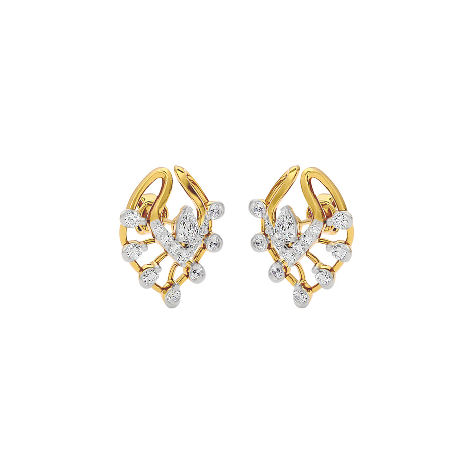 Lace Wing Diamond Earrings 18 KT / Yellow Gold