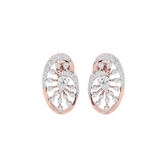 Luxe Circlet Diamond Earrings 18 KT / Rose Gold