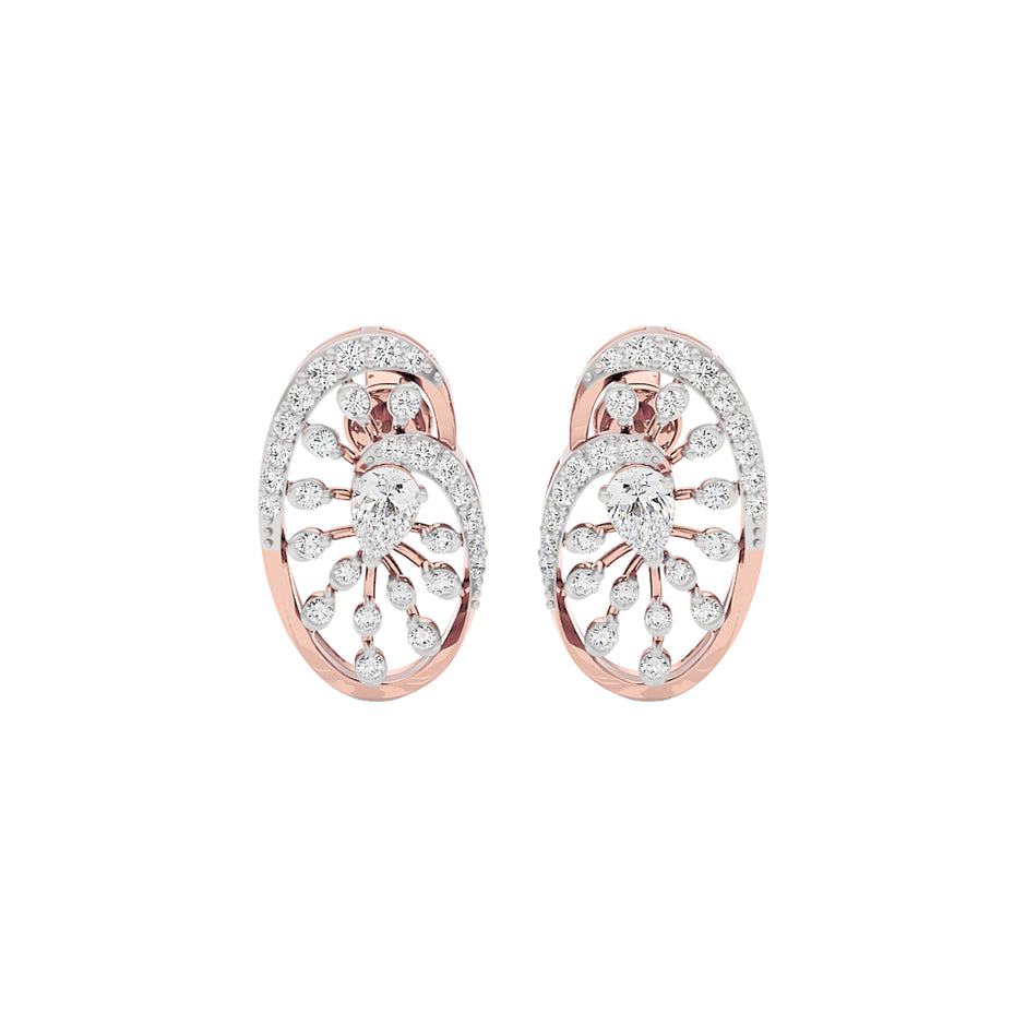 Luxe Circlet Diamond Earrings 18 KT / Rose Gold