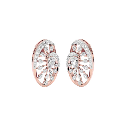 Luxe Circlet Diamond Earrings 18 KT / Rose Gold