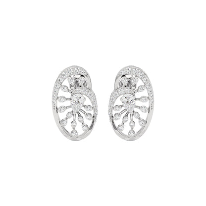 Luxe Circlet Diamond Earrings 18 KT / White Gold