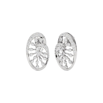 Luxe Circlet Diamond Earrings 18 KT / White Gold
