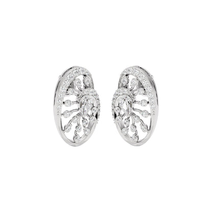 Luxe Circlet Diamond Earrings 18 KT / White Gold