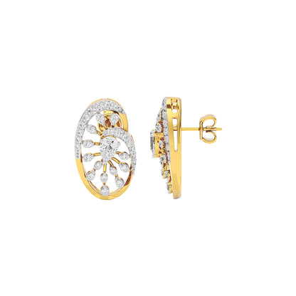 Luxe Circlet Diamond Earrings 18 KT / Yellow Gold