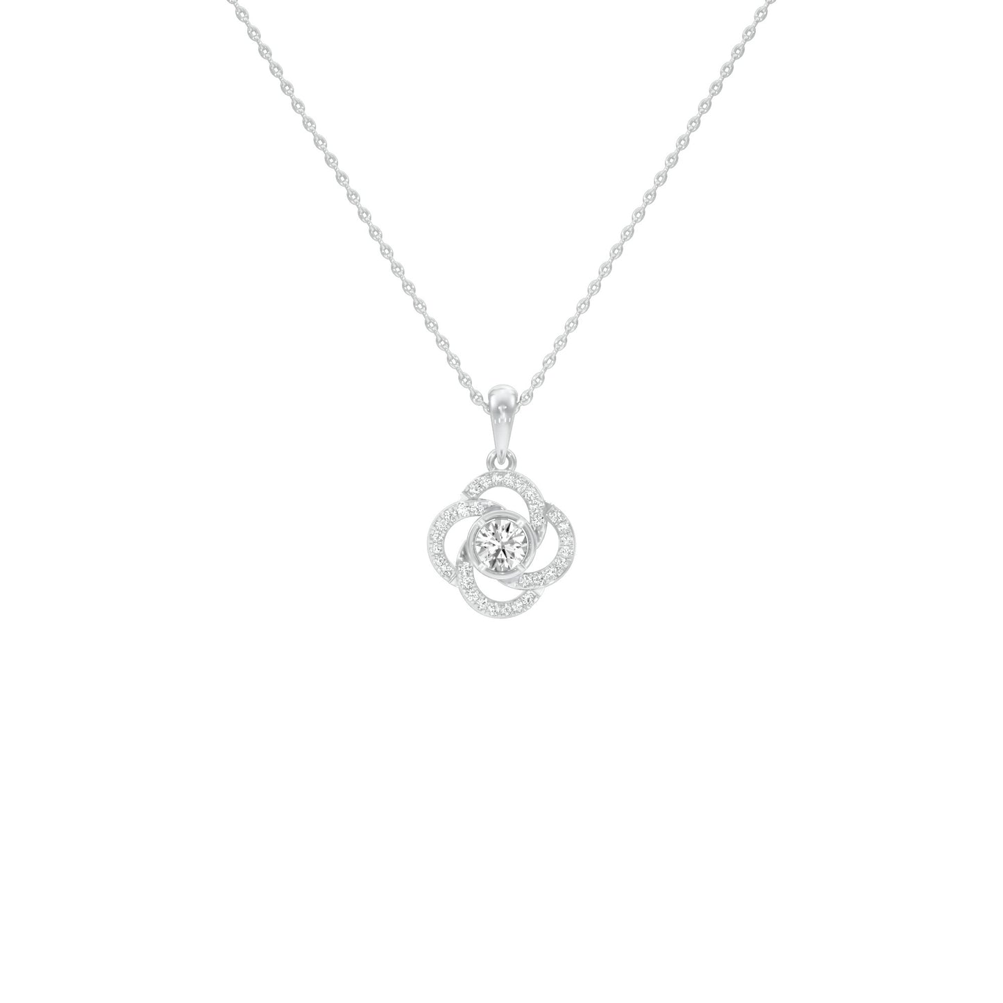 Stellar Diamond Pendant 18 KT / White Gold