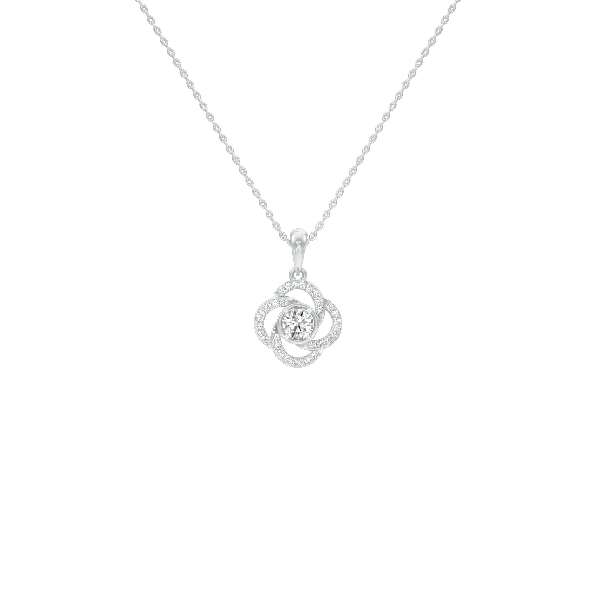 Stellar Diamond Pendant 18 KT / White Gold