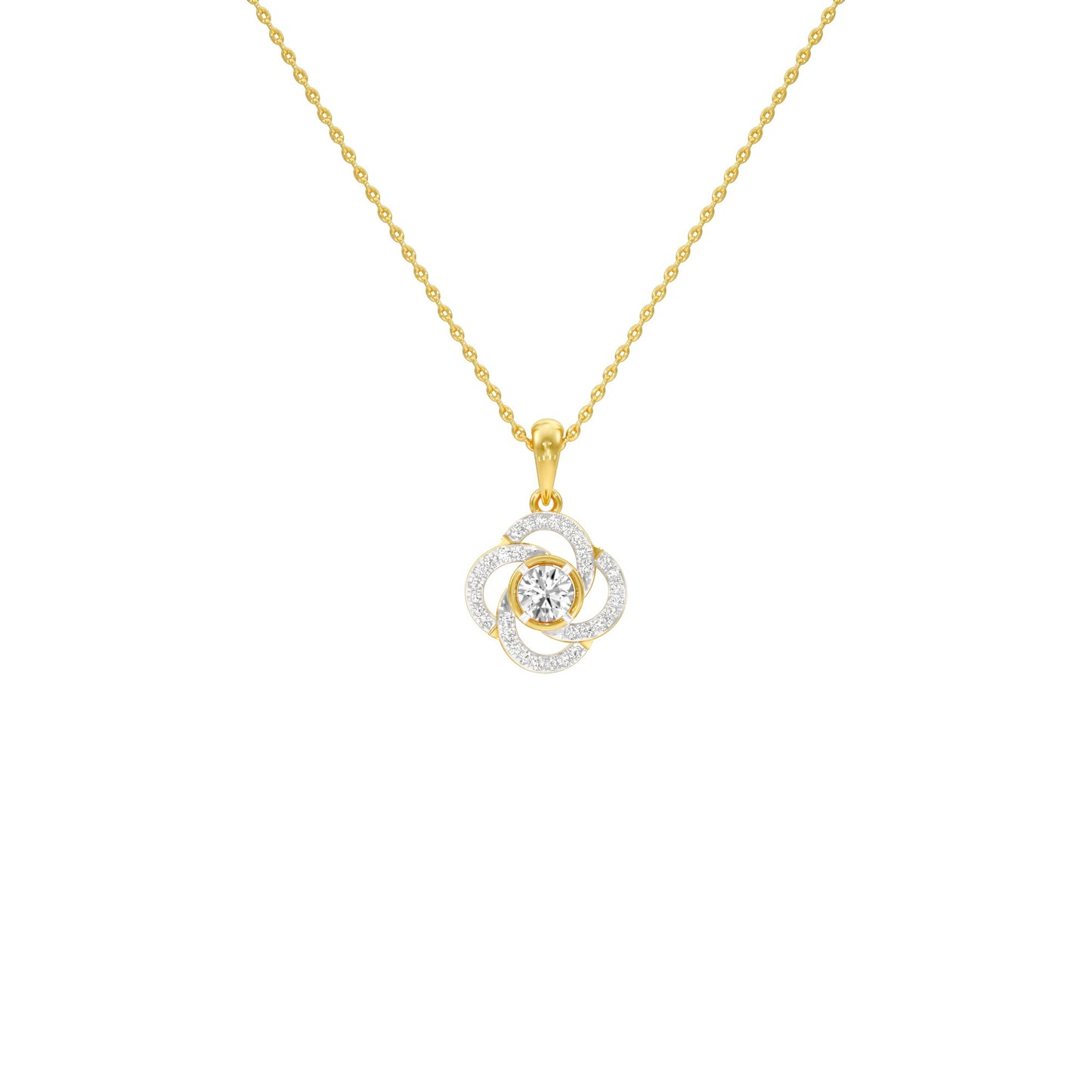 Stellar Diamond Pendant 18 KT / Yellow Gold