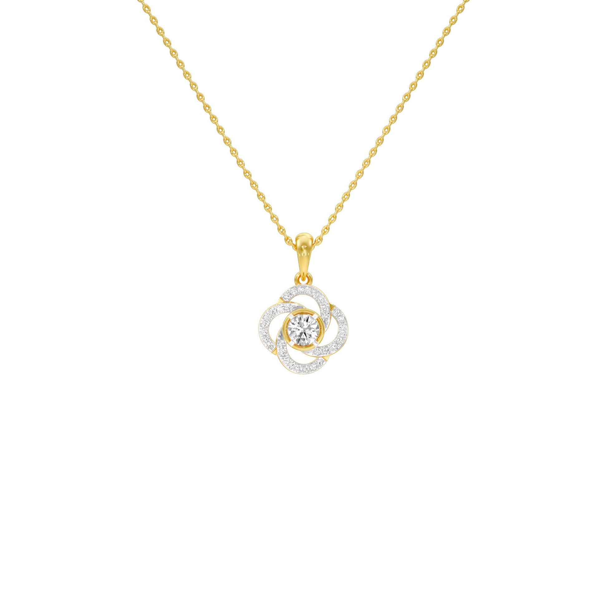 Stellar Diamond Pendant 18 KT / Yellow Gold