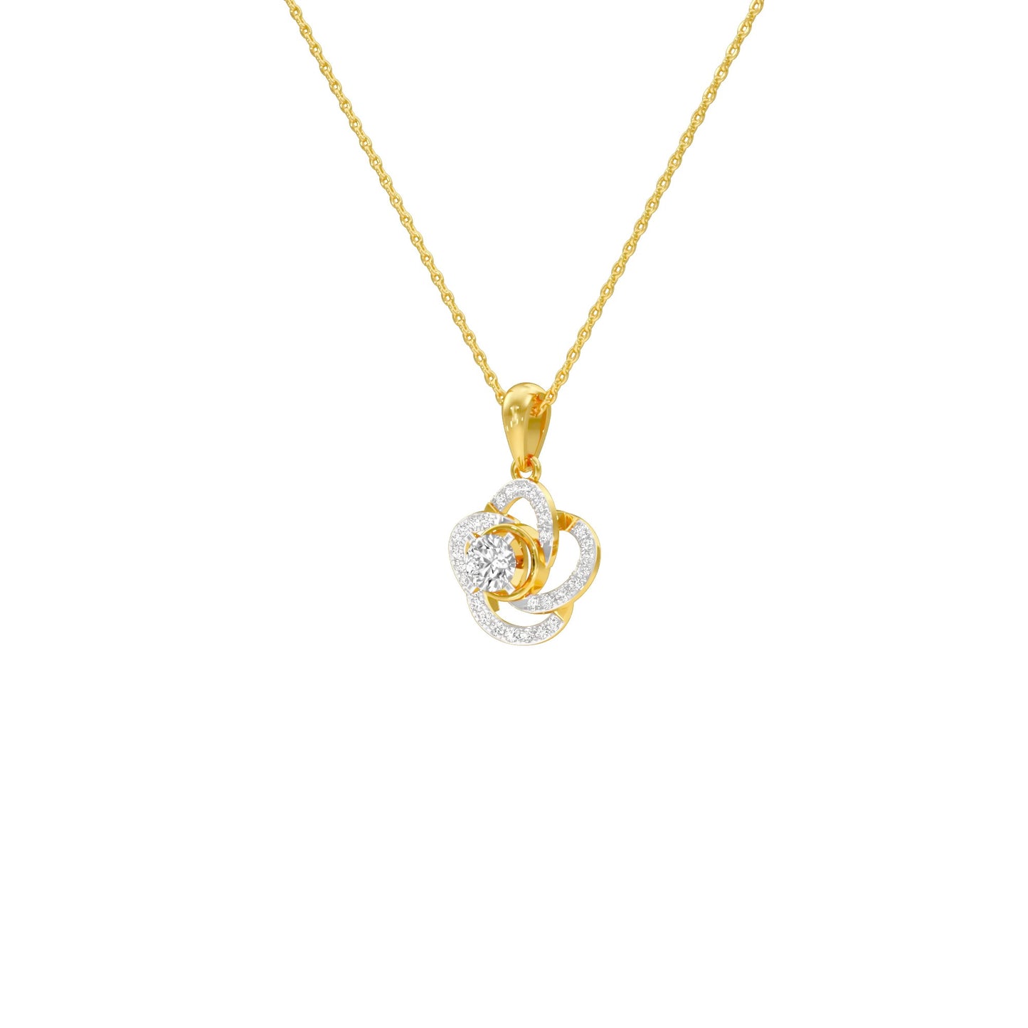 Stellar Diamond Pendant 18 KT / Yellow Gold