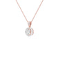 Rising Sun Halo Diamond Pendant