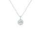 Rising Sun Halo Diamond Pendant