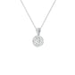 Rising Sun Halo Diamond Pendant